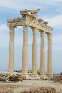 Low angle view of historical building against sky