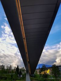 Low angle view of bridge against sky