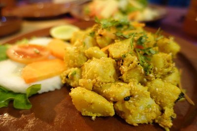 Close-up of food in plate