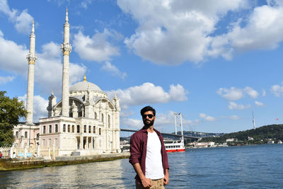 On the shores of bosphorus, posing with the architecture that speaks history 