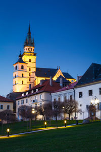 Main square and town castle of kremnica, slovakia.