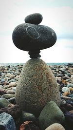 Stack of stones on rocks