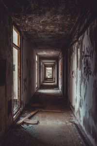 Interior of abandoned building