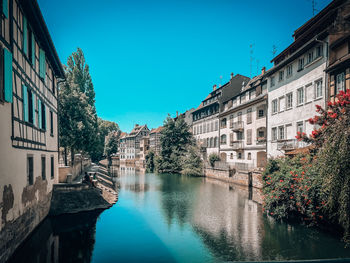 Reflection of buildings in water