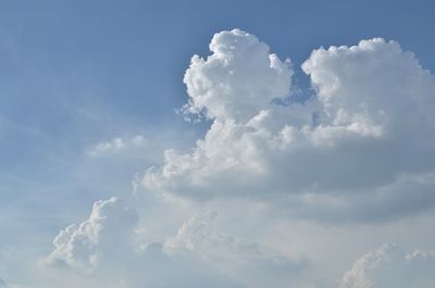 Low angle view of white clouds in sky