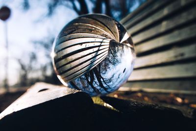 Close-up of crystal ball