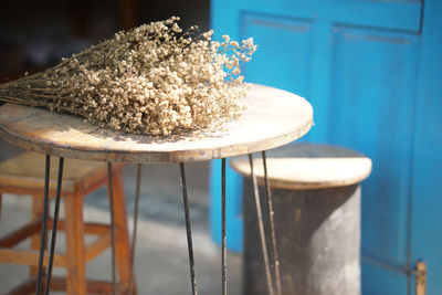 Close-up of food on table