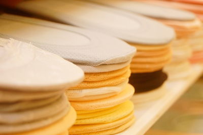 Close-up of chocolate cake for sale