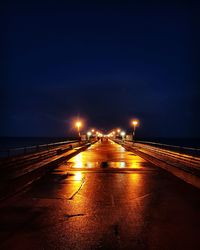 Illuminated city at night