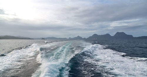 Panoramic view of sea against sky