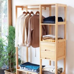 Clothes hanging on rack at home