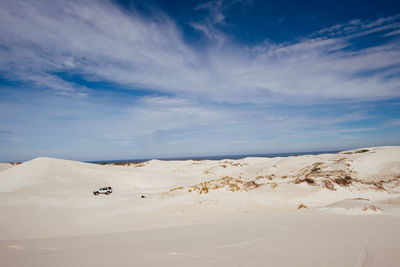 Scenic view of desert against sky