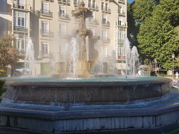 Fountain in city