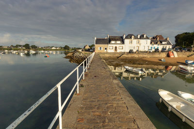 Port du vieux passage at plouhinec in the etel estuary in brittany in france