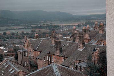 High angle view of city