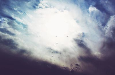 Low angle view of cloudy sky