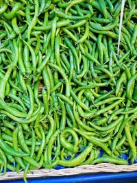 High angle view of vegetables for sale in market