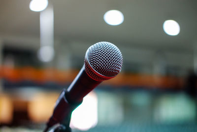 Close-up of lighting equipment