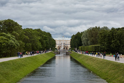 People in park against sky