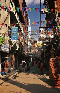 Street market in city