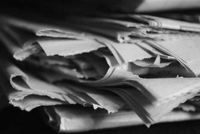 Close-up of books on table