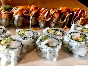 Close-up of sushi