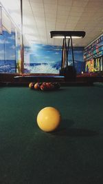 Close-up of ball on table