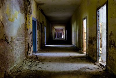 Interior of abandoned building