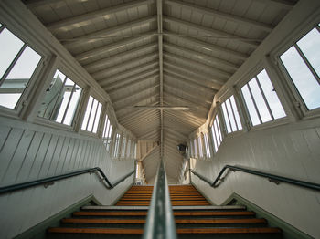 Low angle view of staircase in building