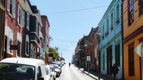 Street along buildings