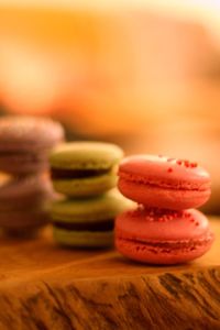 Close-up of cookies on table