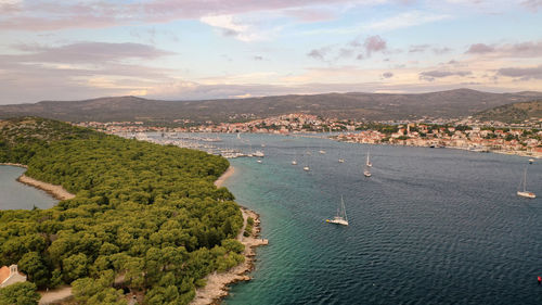 Rozgonica - croatian coast from drone view