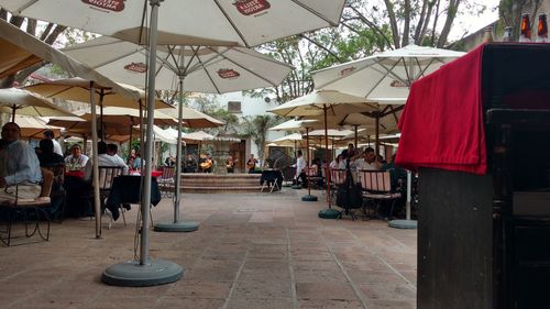 View of market stall