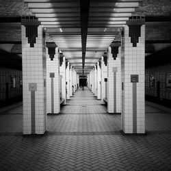 Empty corridor of building