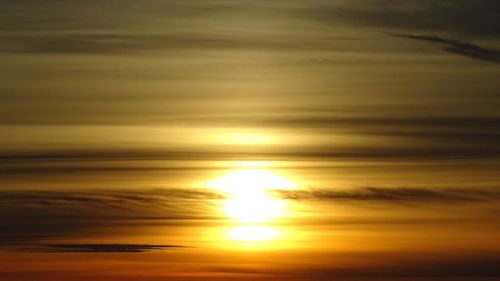 Close-up of yellow sky during sunset