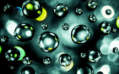 Full frame shot of water drops on table