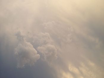 Low angle view of cloudy sky