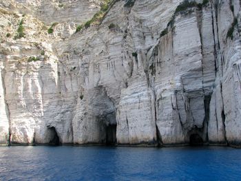 Rock formations in sea