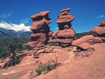 View of rock formations