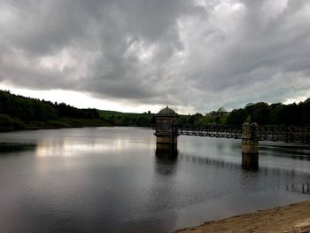 Bridge over river against sky