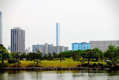 View of modern buildings in city