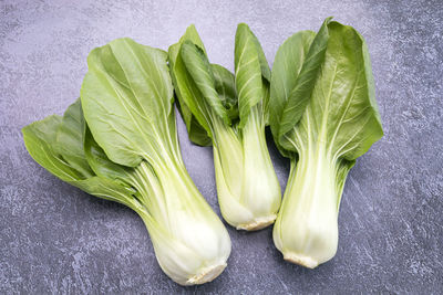 High angle view of vegetable on table