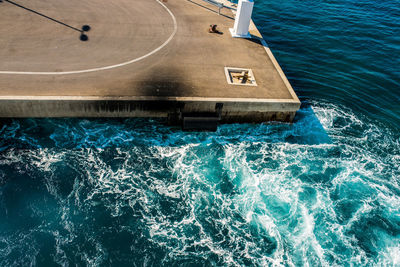 High angle view of swimming pool