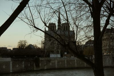 Built structures against the sky