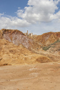 Scenic view of desert against sky