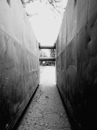 Narrow walkway along buildings