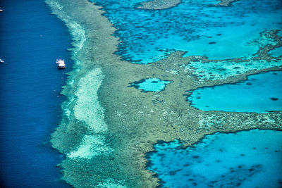 High angle view of beach