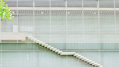 Low angle view of patterned wall