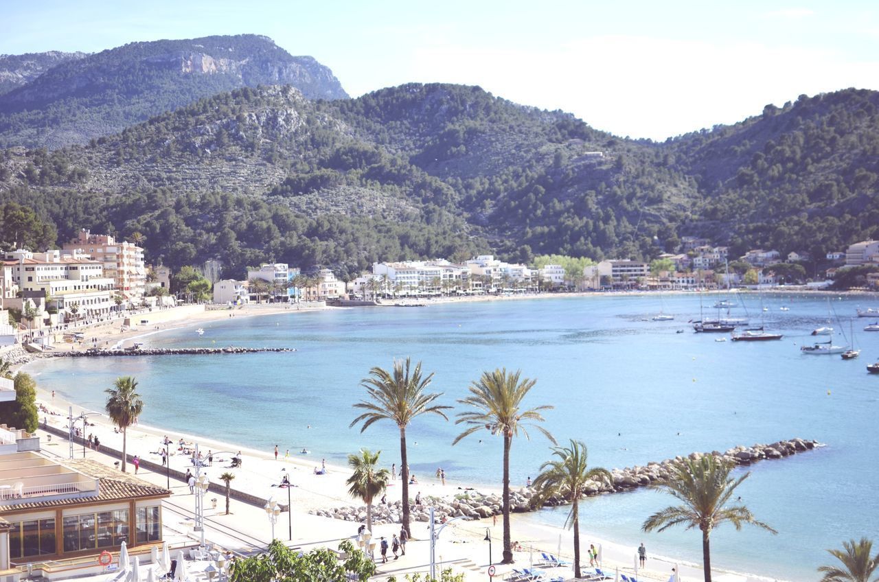 SCENIC VIEW OF SEA AND MOUNTAINS