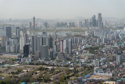 High angle view of cityscape